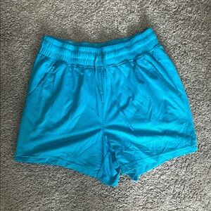 Athletic Works Blue Athletic Shorts Lightweight Elastic Waist